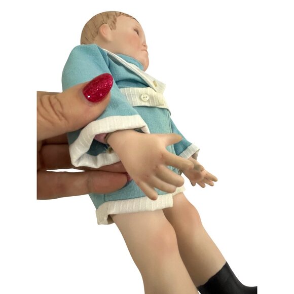 Garrard Vtg 1983 Sad Pouting Porcelain Baby Boy Doll Widdle Wain Signed Limited - Picture 15 of 17